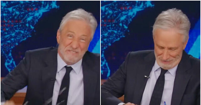 ‘Daily Show’ Host Jon Stewart Slashes Hand Open While Pounding Desk in Anti-DOGE Tirade